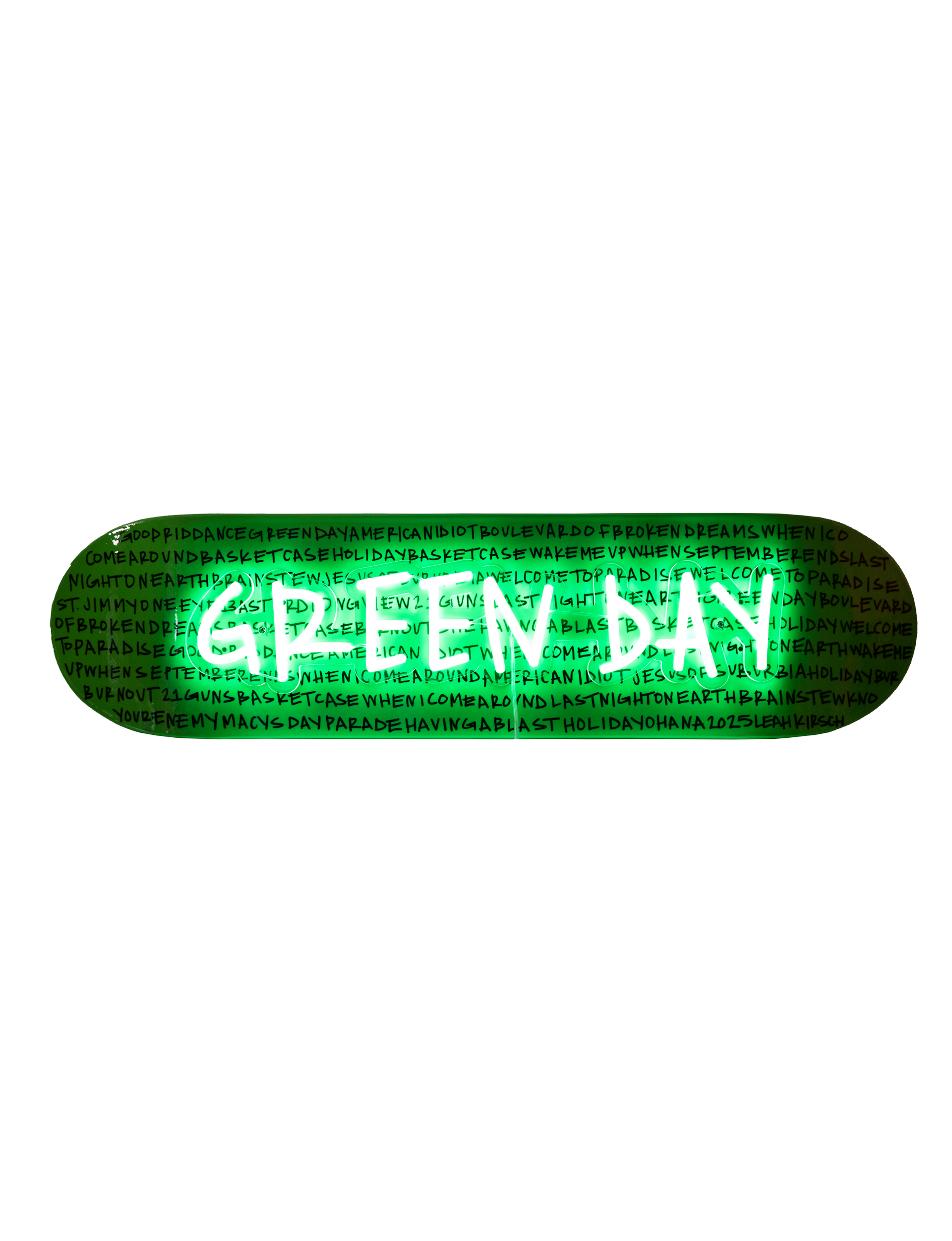 Green Day Neon Skate Deck