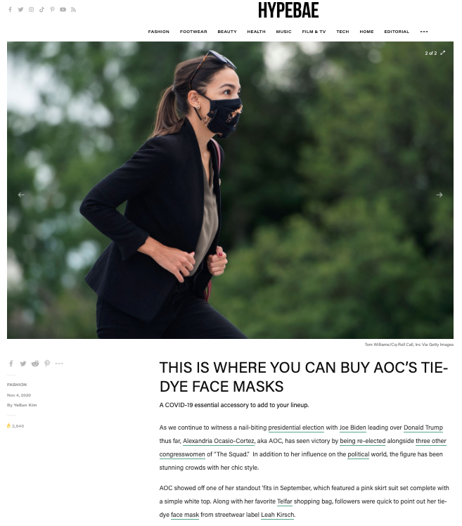 AOC IN BURNT SIENNA // HYPEBAE NOV 202