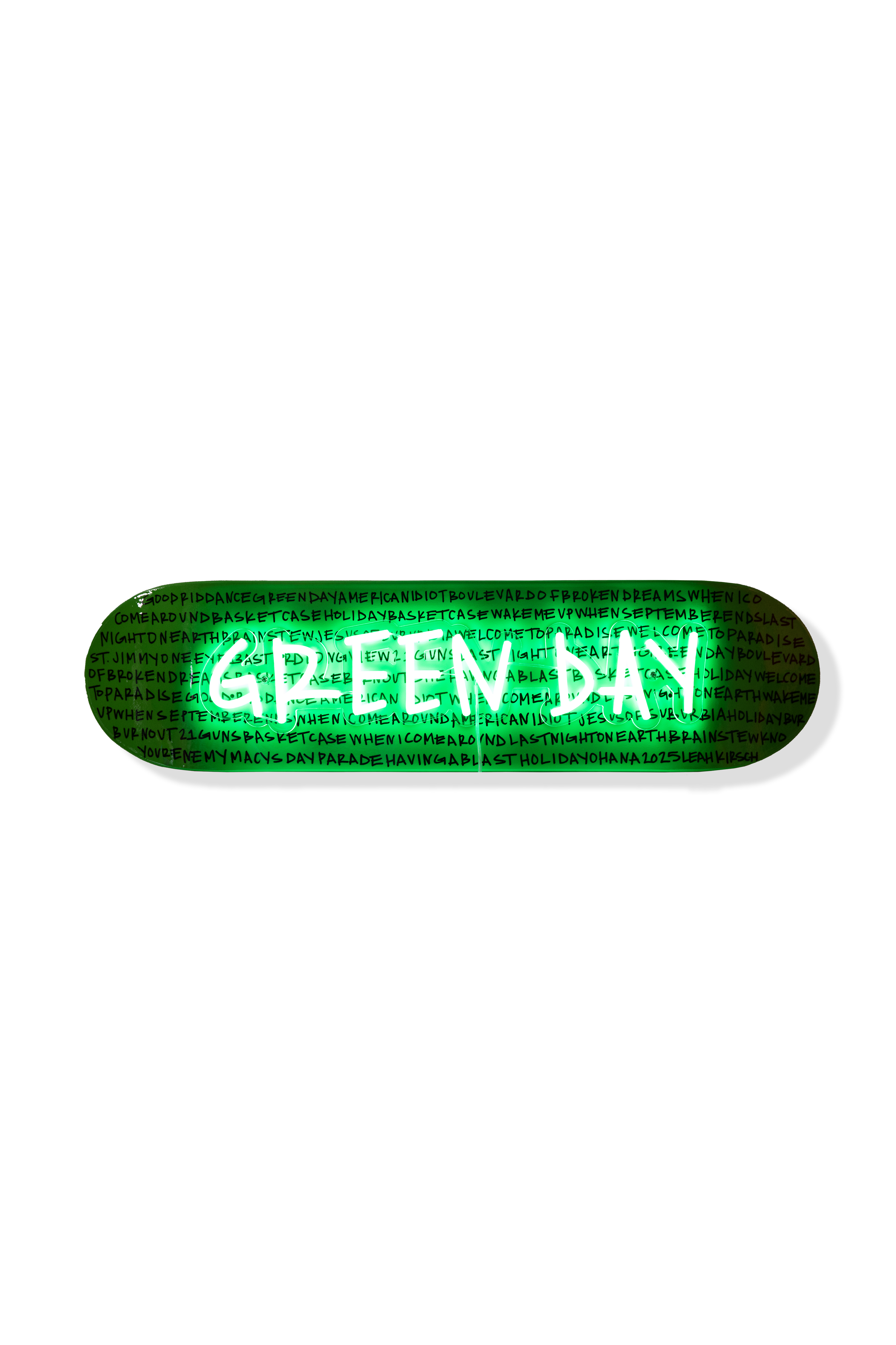 Green Day Neon Skate Deck