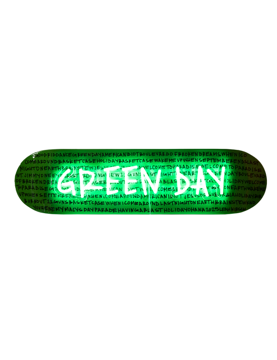 Green Day Neon Skate Deck