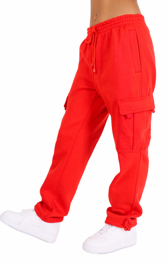 Red Cargo Sweatpants